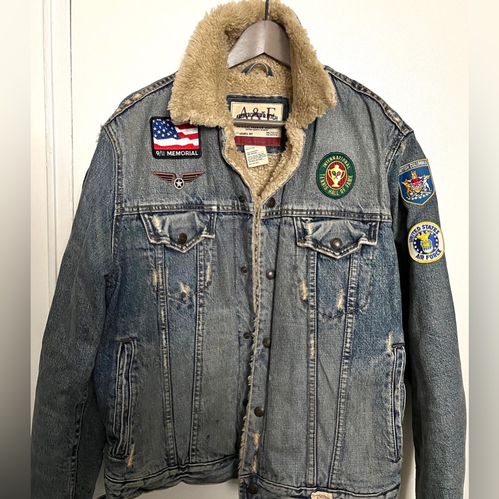 Abercrombie & Fitch Limited Edition Custom Labeled Denim Trucker’s Jacket
